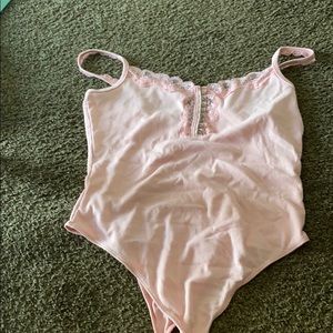 Pink tank bodysuit